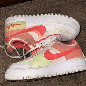 Nike Air Force 1 Low Sneakers - Red and White